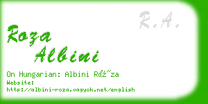 roza albini business card
